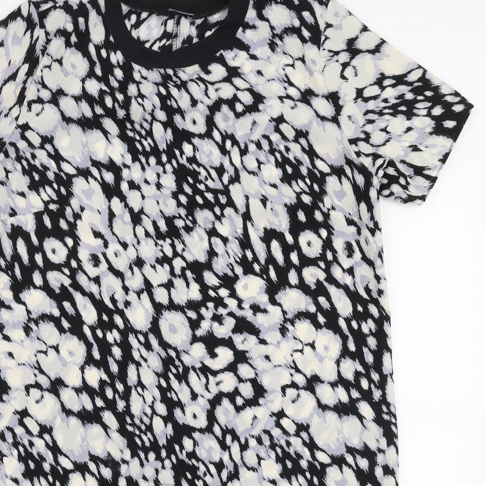 F&F Womens Multicoloured Animal Print Polyester A-Line  Size 10  Round Neck Pullover