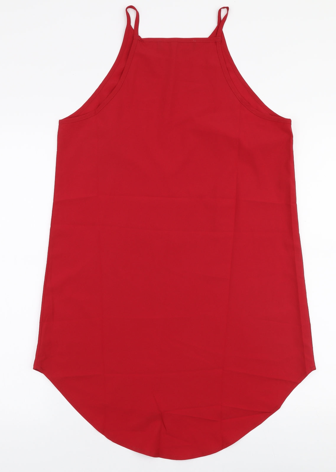 Yoins Womens Red  Polyester Camisole Blouse Size S Round Neck