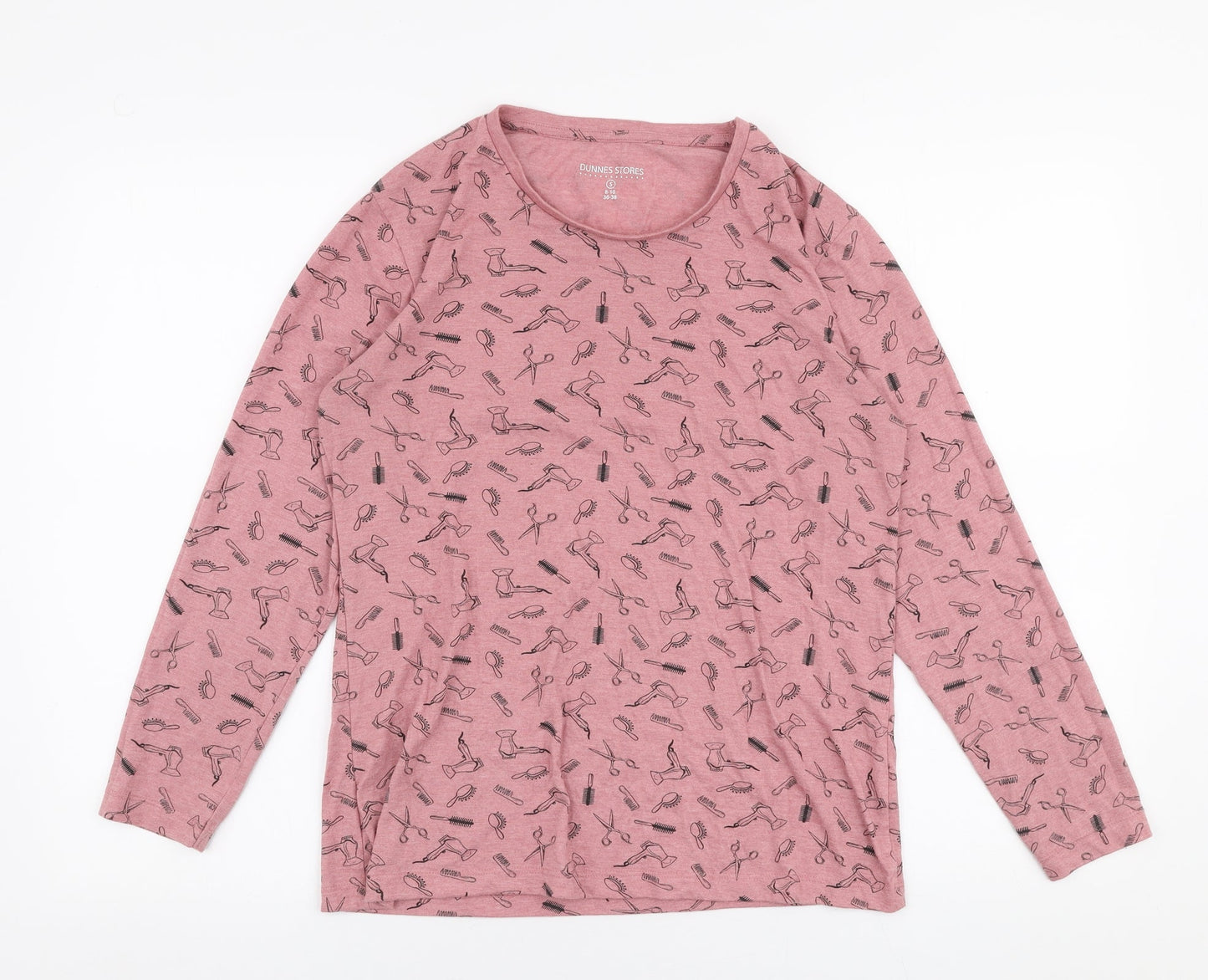 Dunnes Stores Womens Pink  Polyester Jersey T-Shirt Size S Round Neck - Hair dressing