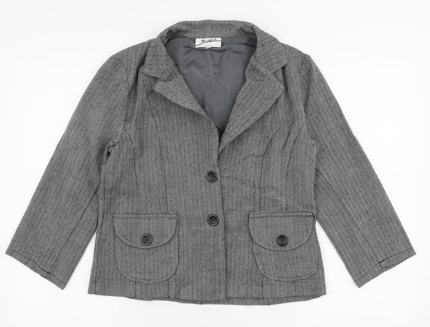 Seara Womens Grey   Jacket Blazer Size 8  Button