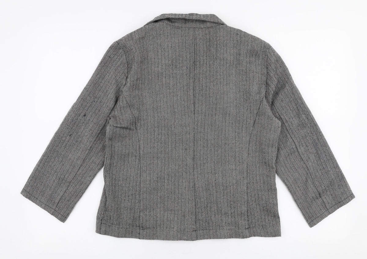 Seara Womens Grey   Jacket Blazer Size 8  Button