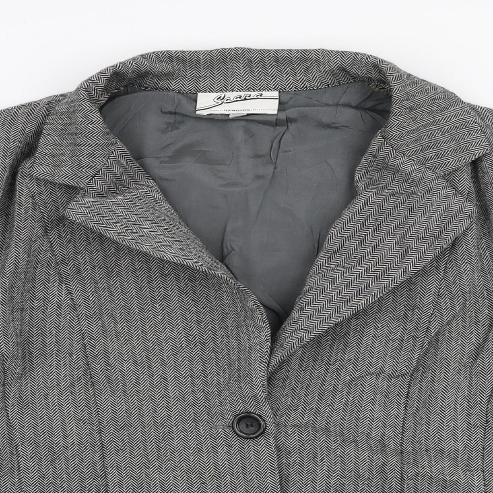 Seara Womens Grey   Jacket Blazer Size 8  Button