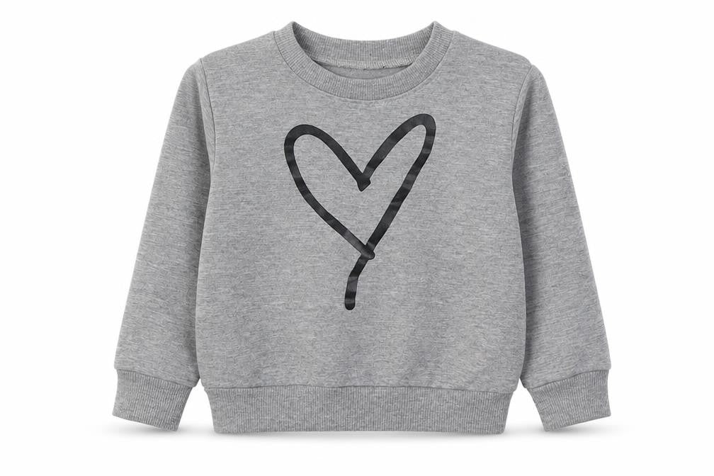 Preworn Girls Grey  Cotton Pullover Sweatshirt Size 2 Years  Pullover