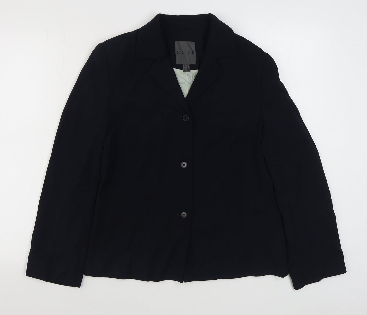 CCDK Womens Blue   Jacket Blazer Size 14  Button