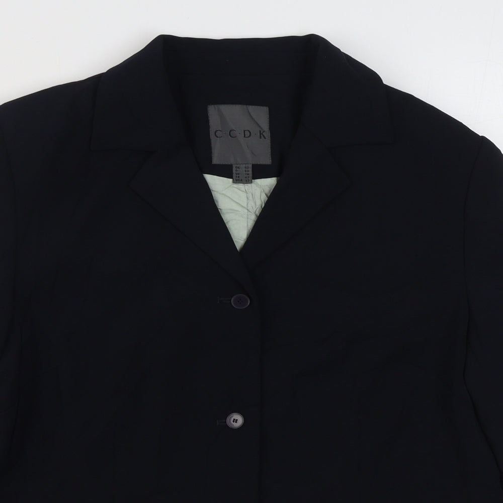 CCDK Womens Blue   Jacket Blazer Size 14  Button