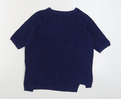 Tu Womens Black Round Neck  Viscose Pullover Jumper Size 10