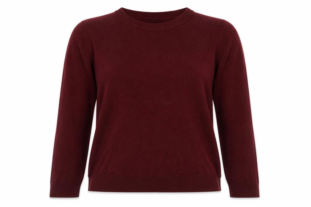 Marks & Spencer Womens Red Round Neck  Acrylic Pullover Jumper Size 14