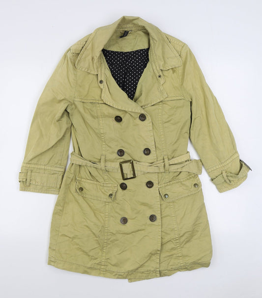 Topshop Womens Beige   Trench Coat Coat Size 10  Button