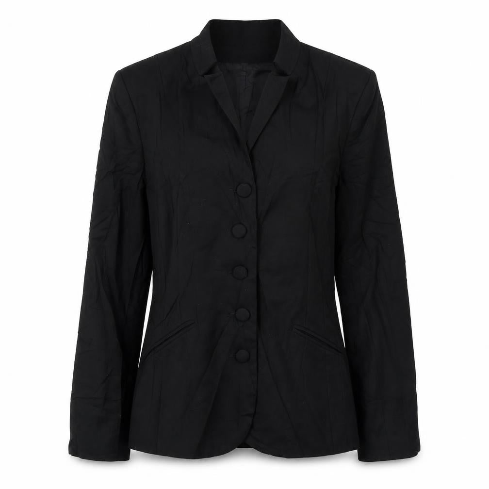 Great Plains Womens Black   Jacket Blazer Size M  Button