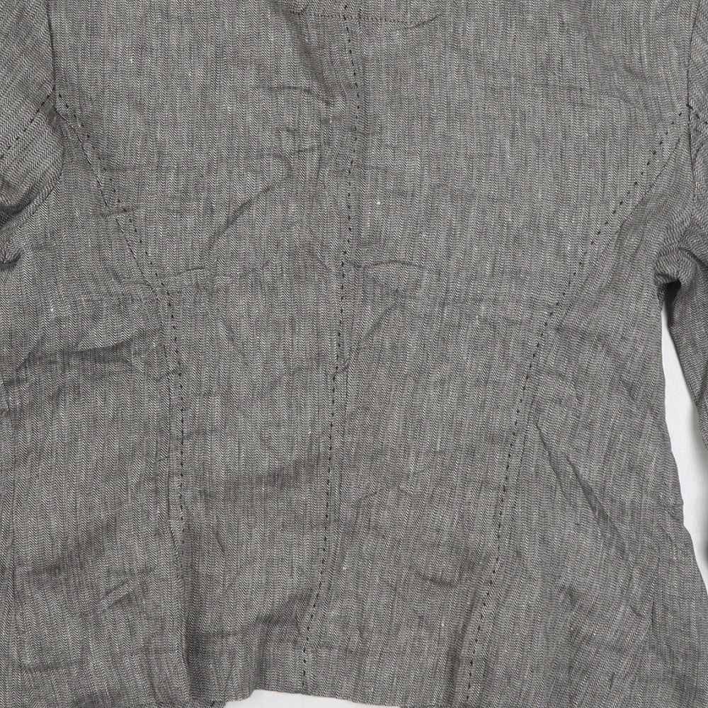 Per Una Womens Grey   Jacket Blazer Size 10  Button