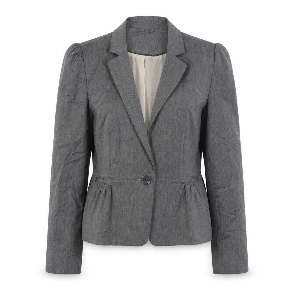 New Look Womens Grey   Jacket Blazer Size 12  Button