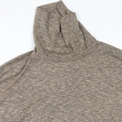 New Look Womens Brown High Neck  Polyester Pullover Jumper Size 8