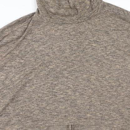 New Look Womens Brown High Neck  Polyester Pullover Jumper Size 8
