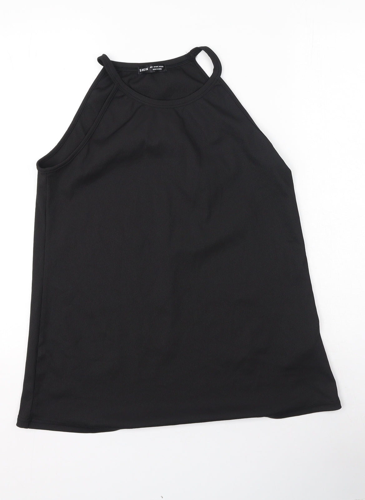 SheIn Womens Black  Polyester Camisole Tank Size L Halter