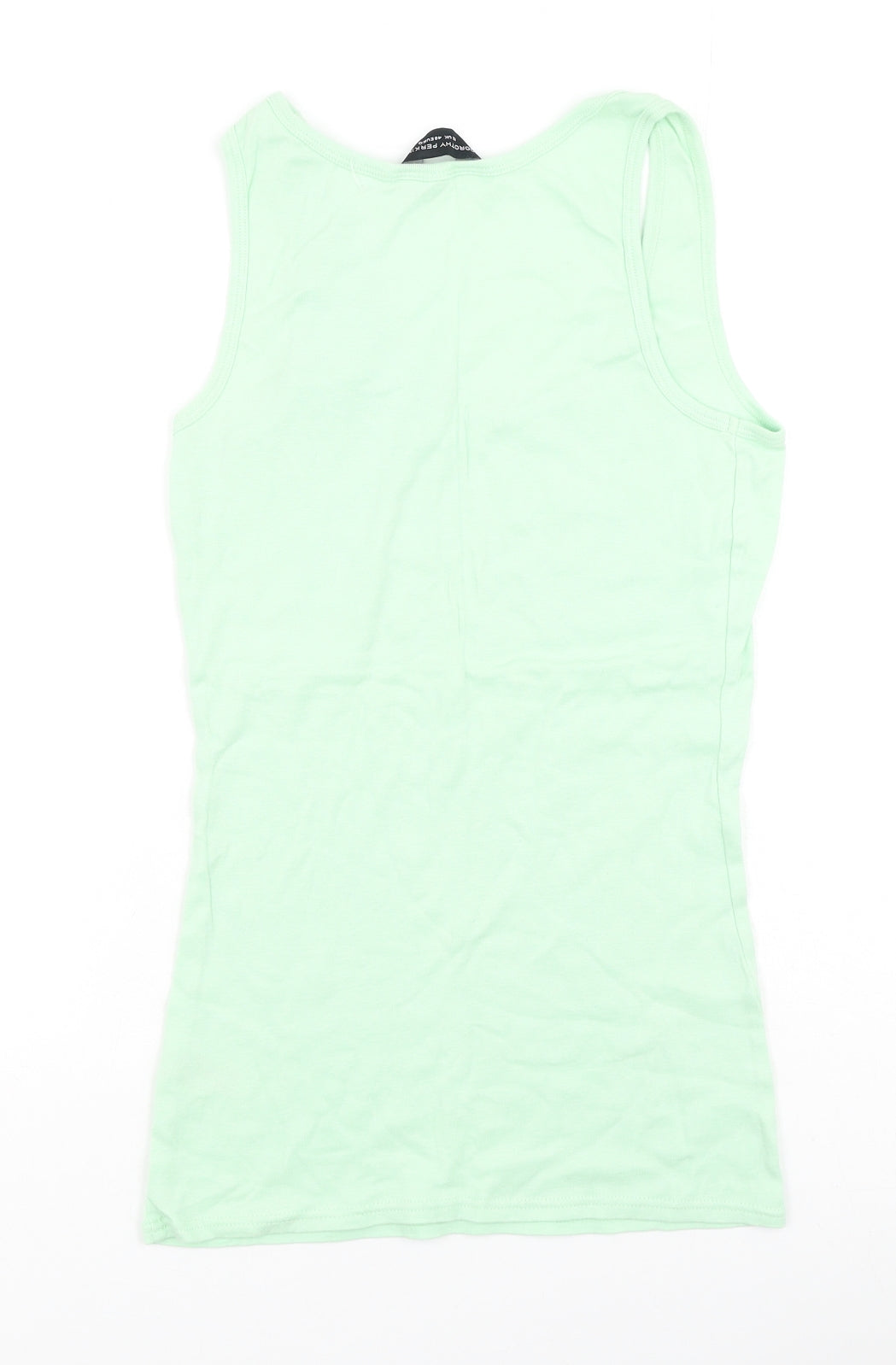 Dorothy Perkins Womens Green  Cotton Camisole Tank Size 12 Round Neck