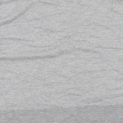 Next Womens Grey Round Neck  Cotton Pullover Jumper Size 16