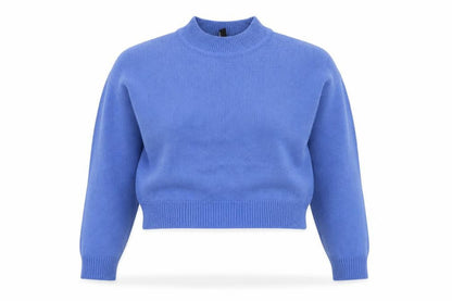 Divided Womens Blue Round Neck  Acrylic Pullover Jumper Size S