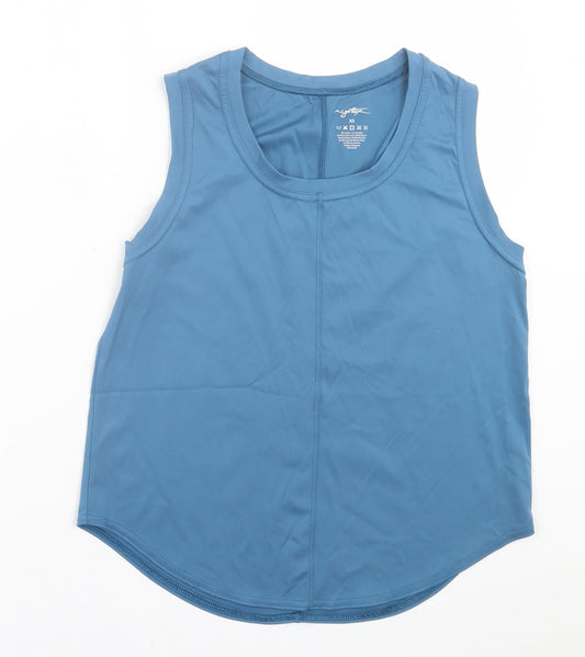 Gottex Womens Blue  Nylon Basic Tank Size XS Crew Neck Pullover