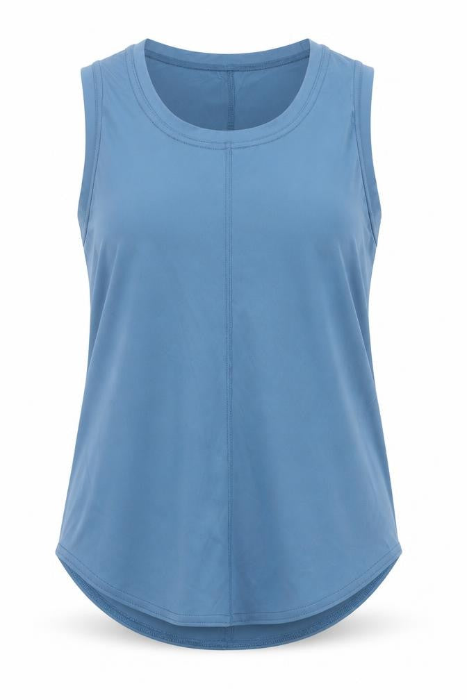 Gottex Womens Blue  Nylon Basic Tank Size XS Crew Neck Pullover