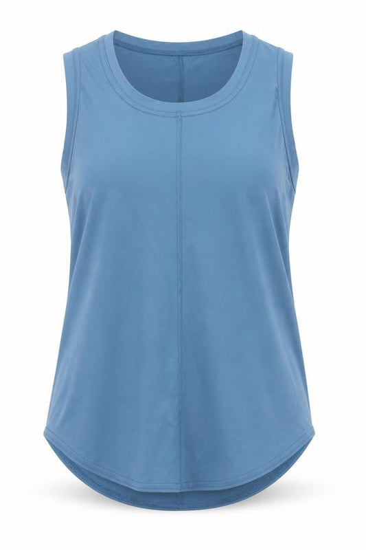Gottex Womens Blue  Nylon Basic Tank Size XS Crew Neck Pullover