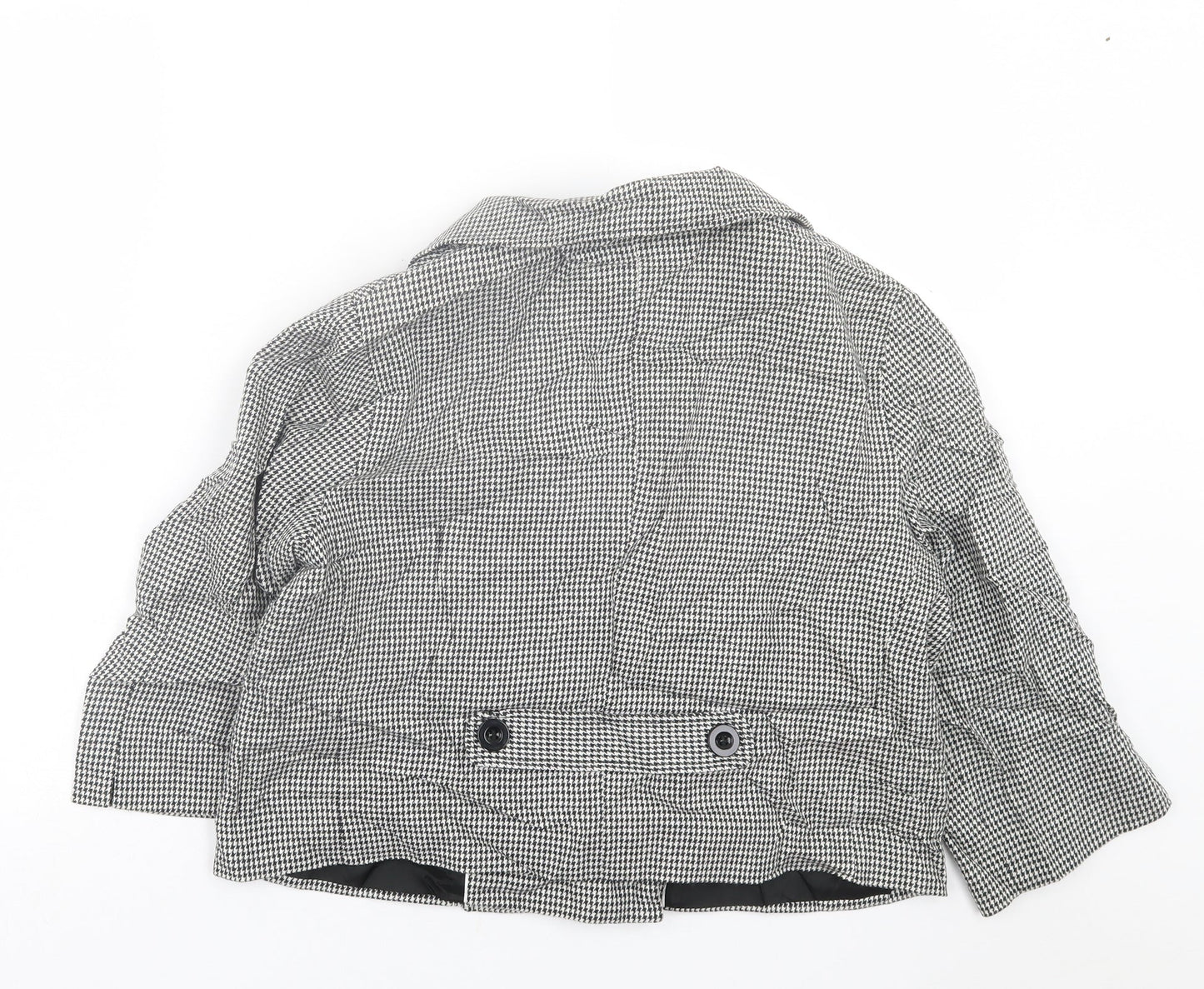 NEXT Womens White Herringbone  Jacket Blazer Size 10  Button