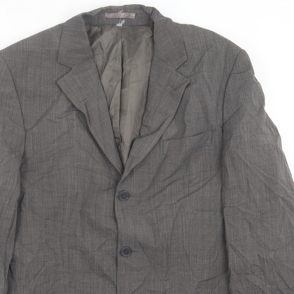 Marks and Spencer Mens Grey  Wool Jacket Suit Jacket Size 40