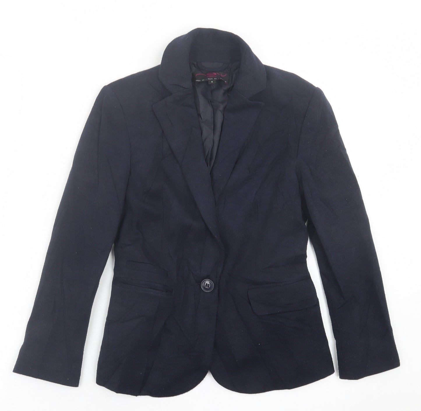 New Look Womens Blue   Jacket Blazer Size 6  Button