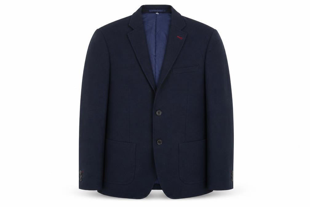 Burton Mens Blue  Polyester Jacket Suit Jacket Size 36