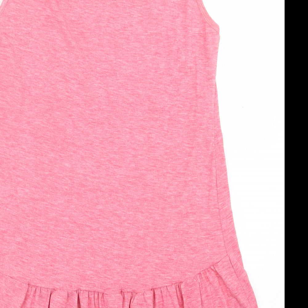 PatPat Womens Pink  Polyester Basic Tank Size S Scoop Neck