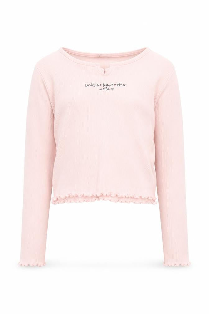George Girls Pink  Cotton Cropped Casual Size 10-11 Years V-Neck Pullover