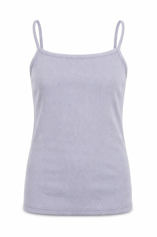 Boohoo Womens Purple  Cotton Basic Tank Size 10 Square Neck