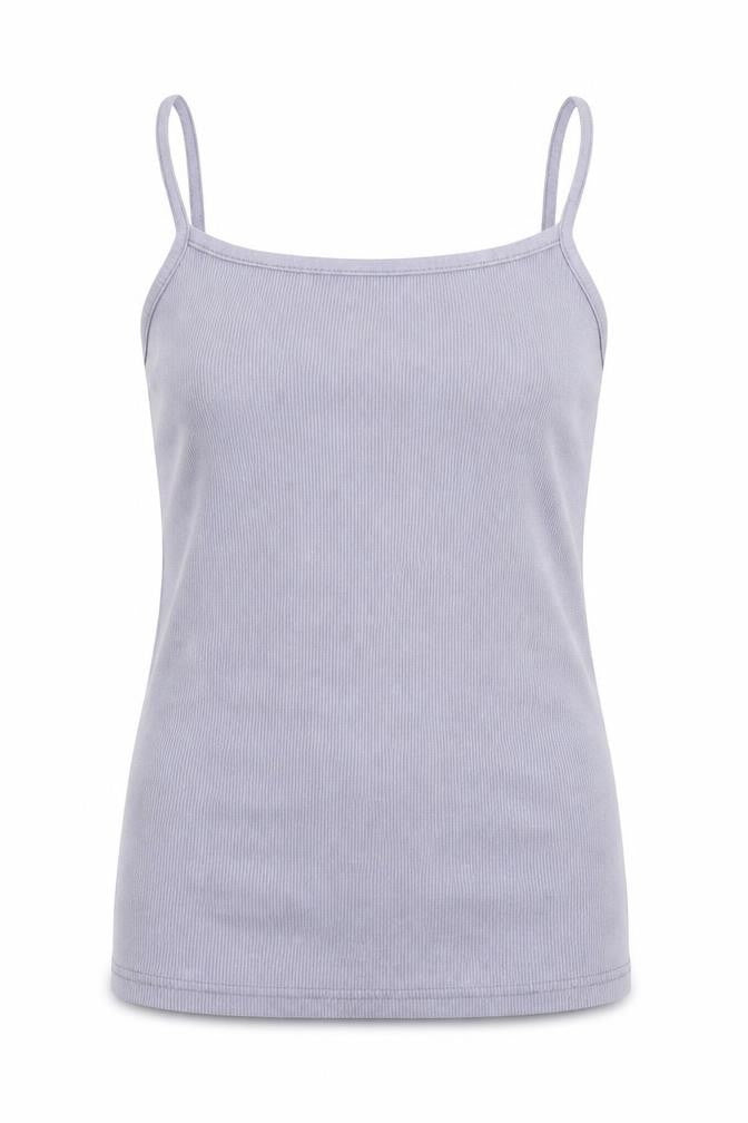 Boohoo Womens Purple  Cotton Basic Tank Size 10 Square Neck