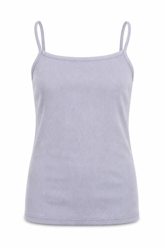 Boohoo Womens Purple  Cotton Basic Tank Size 10 Square Neck