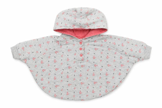 M&Co Girls Green Floral Cotton Basic Casual Size 0-3 Months Round Neck Button