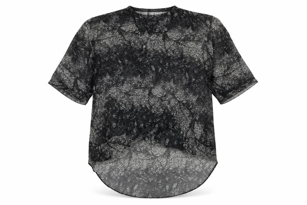 Topshop Womens Black Geometric Polyester Basic Blouse Size 10 V-Neck