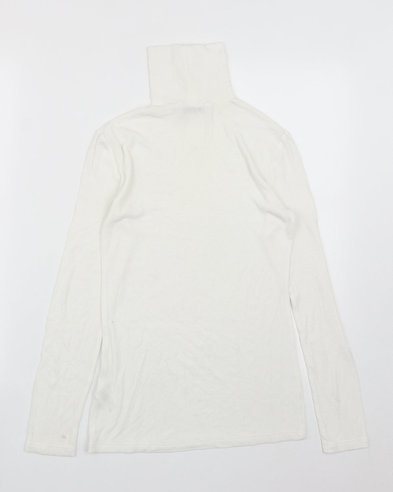 Matalan Womens White High Neck  Viscose Pullover Jumper Size 10