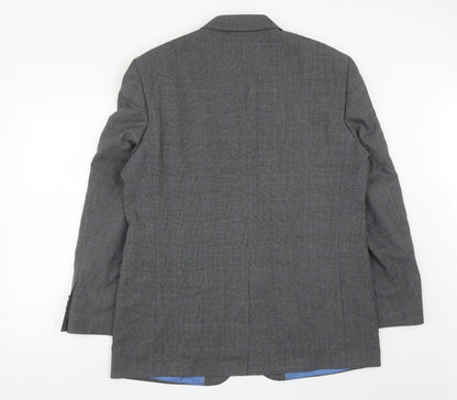 Preloved George Mens Grey  Polyester Jacket Suit Jacket Size 44 - Back