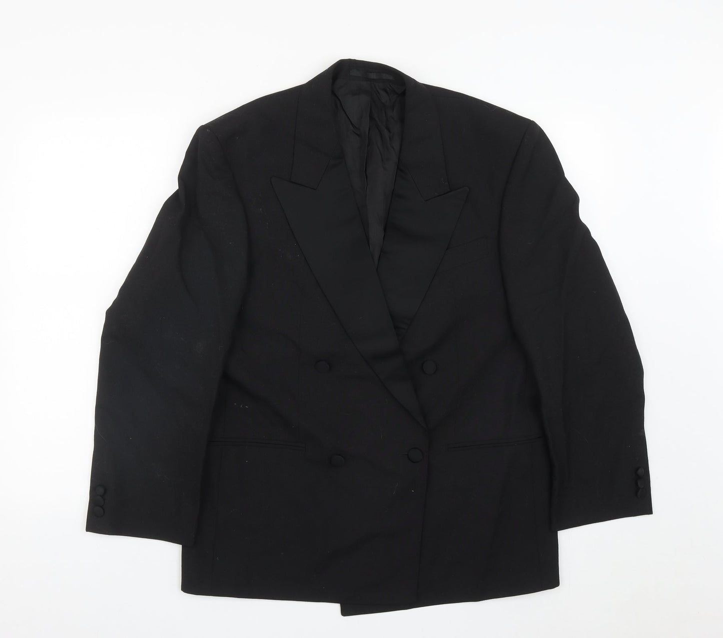 Marks and Spencer Mens Black  Polyester Jacket Suit Jacket Size 38