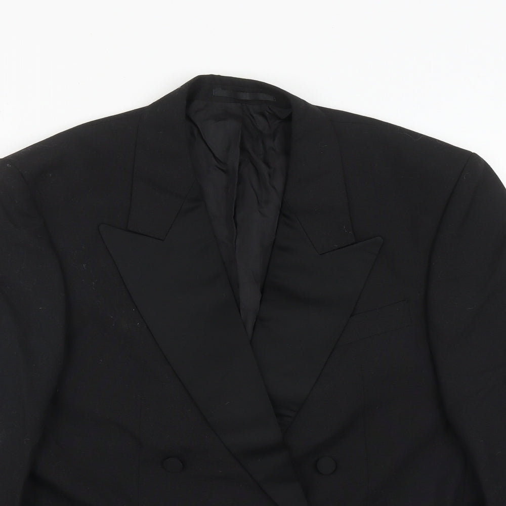 Marks and Spencer Mens Black  Polyester Jacket Suit Jacket Size 38