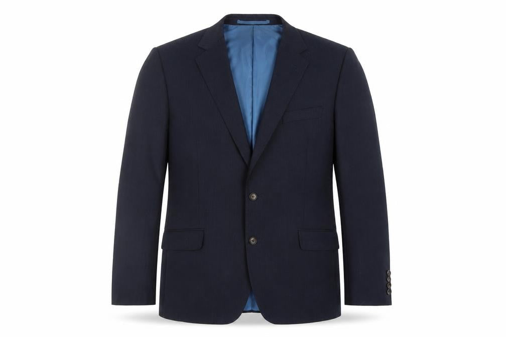 Marks & Spencer Mens Blue  Polyester Jacket Suit Jacket Size 44