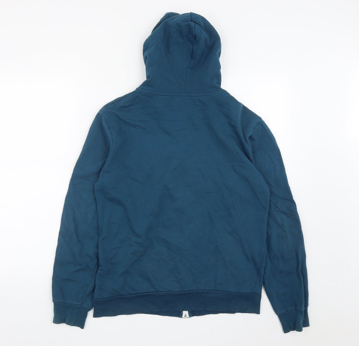 River Island Mens Green  Cotton Full Zip Hoodie