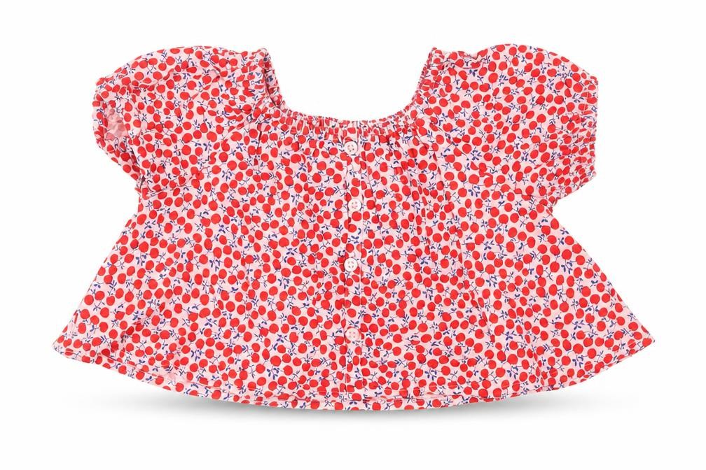 NEXT Girls Red  Viscose Basic Button-Up Size 3 Years Crew Neck  - Cherry Print