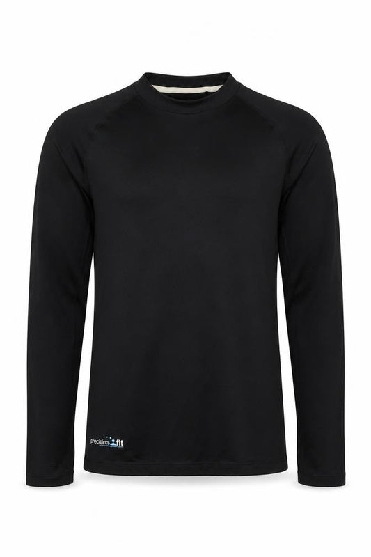 Precision Fit Boys Black  Polyester Basic T-Shirt Size M Crew Neck Pullover - Athletic