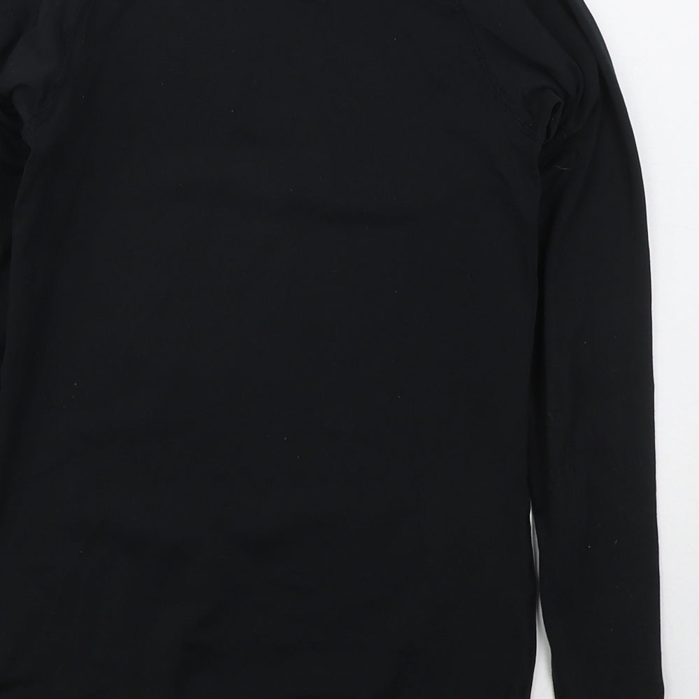 Precision Fit Boys Black  Polyester Basic T-Shirt Size M Crew Neck Pullover - Athletic
