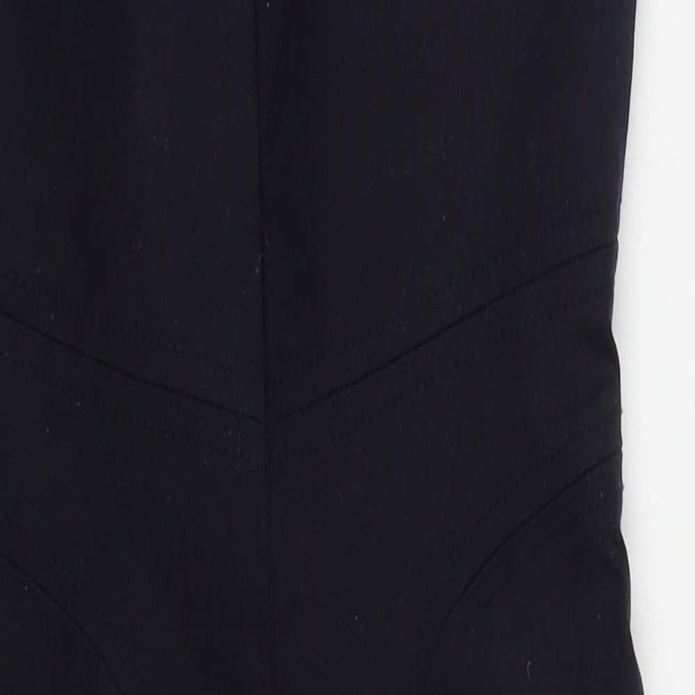 French Connection Womens Blue  Cotton Pencil Dress  Size 6  Scoop Neck Zip