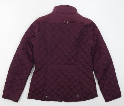 Maine New England Womens Purple Quilted Coat Size 10 Zip