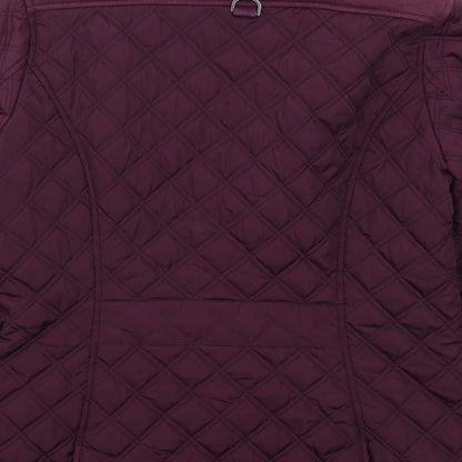 Maine New England Womens Purple Quilted Coat Size 10 Zip