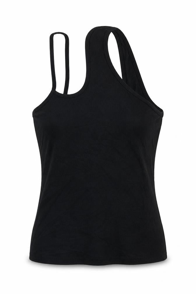 SheIn Womens Black  Viscose Basic Tank Size M Scoop Neck