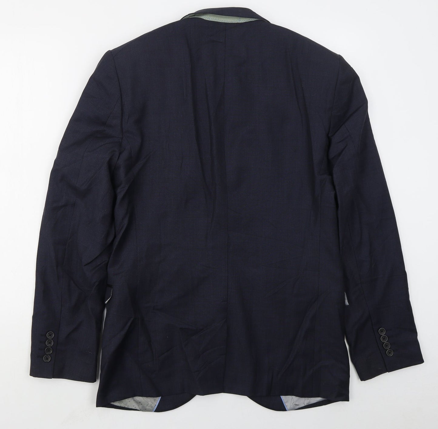 NEXT Mens Blue  Wool Jacket Suit Jacket Size 38