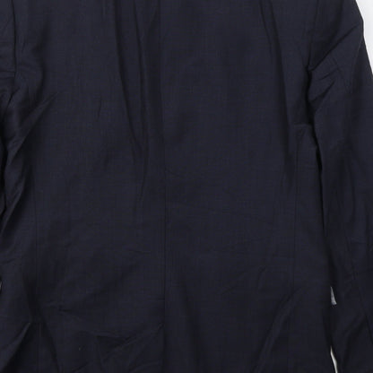 Next Mens Blue  Wool Jacket Suit Jacket Size 38